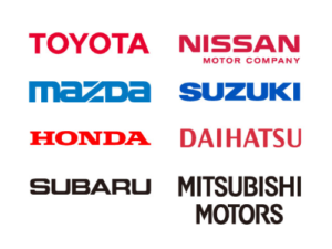トヨタ、日産、マツダ、スズキ、ホンダ、ダイハツ、スバル、三菱の全車種対応。